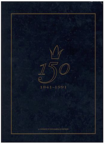 Livre 150 ans de la Conférence du jeune barreau